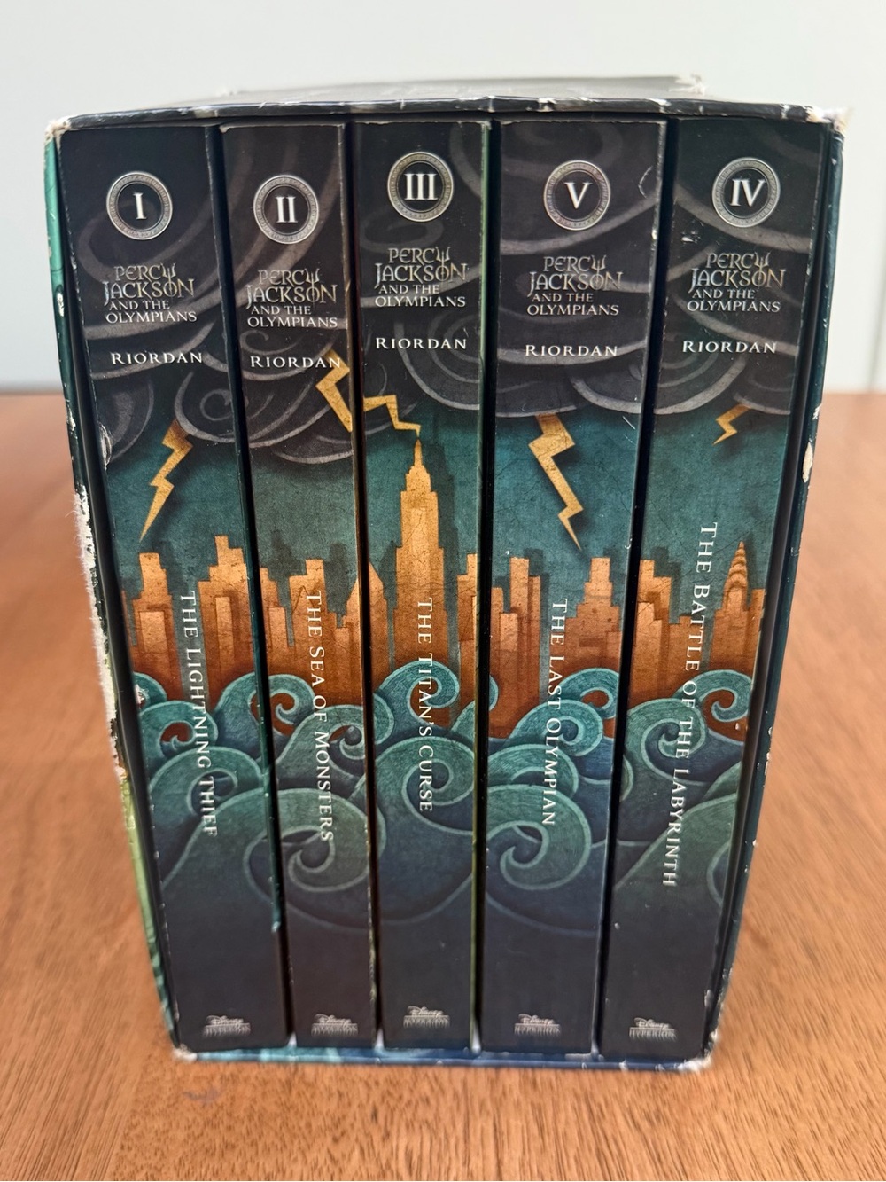Disney boxed book set - teal and gold spine art